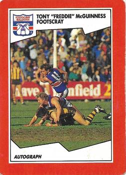 1989 Scanlens VFL #87 Tony McGuinness Front
